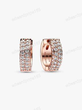 Pandora Timeless Pavé Double-row Hoop Earrings